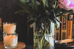 free-photo-of-elegant-breakfast-setting-with-peonies-and-candlelight